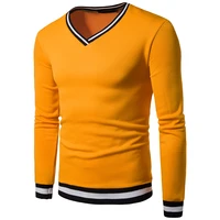 

2020 Spring Mens High Quality Long Sleeve Stitching V-Neck Sweater