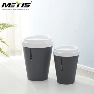 Image of trade assurance B1014-1 blue white black 5L desktop plastic trash cans garbage bins