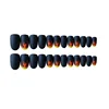 ZK-AN539 Wholesale 24PCS ABS Press on Fire Design Fake Nails with Glue