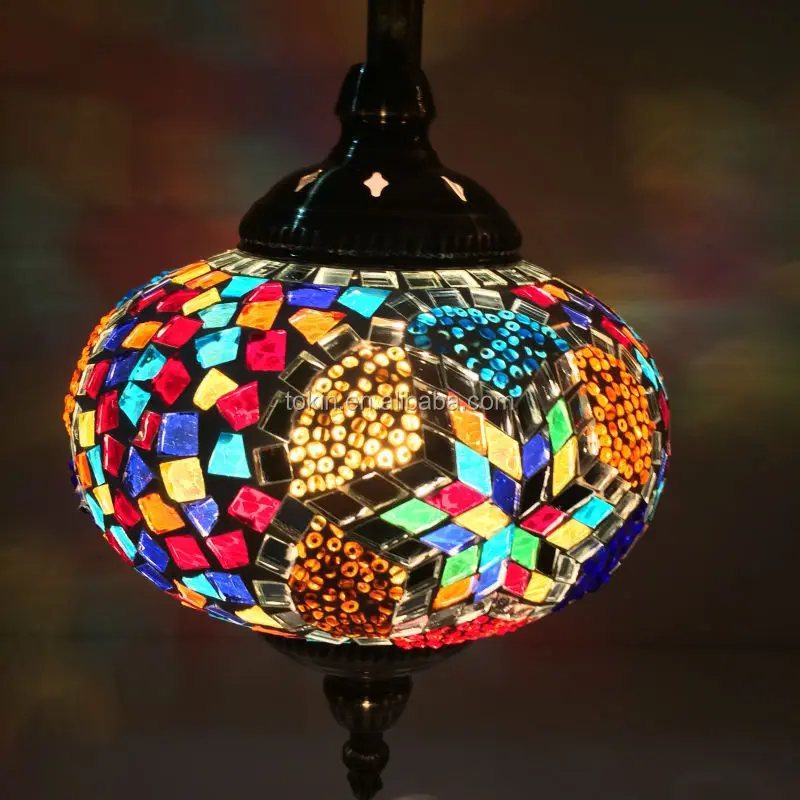 Tokin Beautiful Handmade Turkish Mosaic Lamp Single Ball Hanging Lights for Home and Night Club Decoration