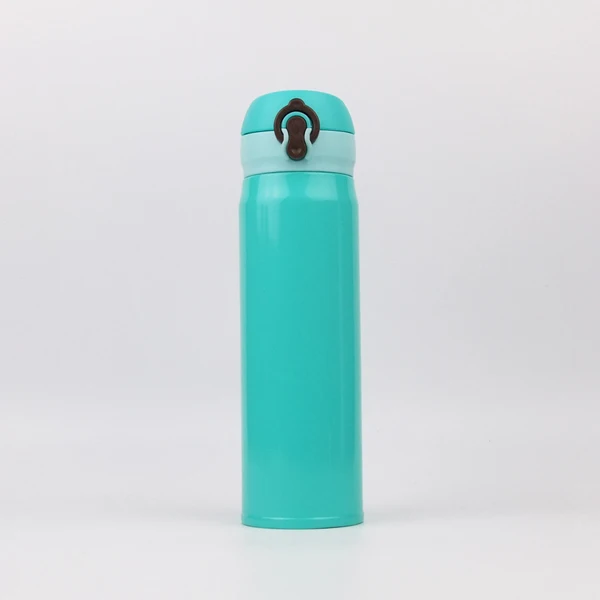 

16oz stainless steel double wall vacuum thermos one-touch sports flask water bottle with custom logo