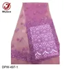 Fancy design fine stoned bridal tulle lace fabric with flower
