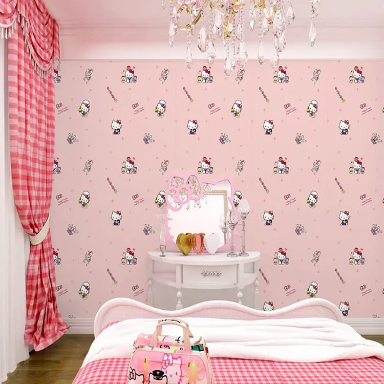 Kids Room Home Hello Kitty Children Wall Paper Pvc Wallpaper View Wallpapers For Kids Room Fw Product Details From Baoding Tianchenfuyang Import And