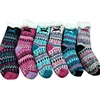 Skidproof Womens Knit Festive Winter Fleece Slipper home Acrylic socks