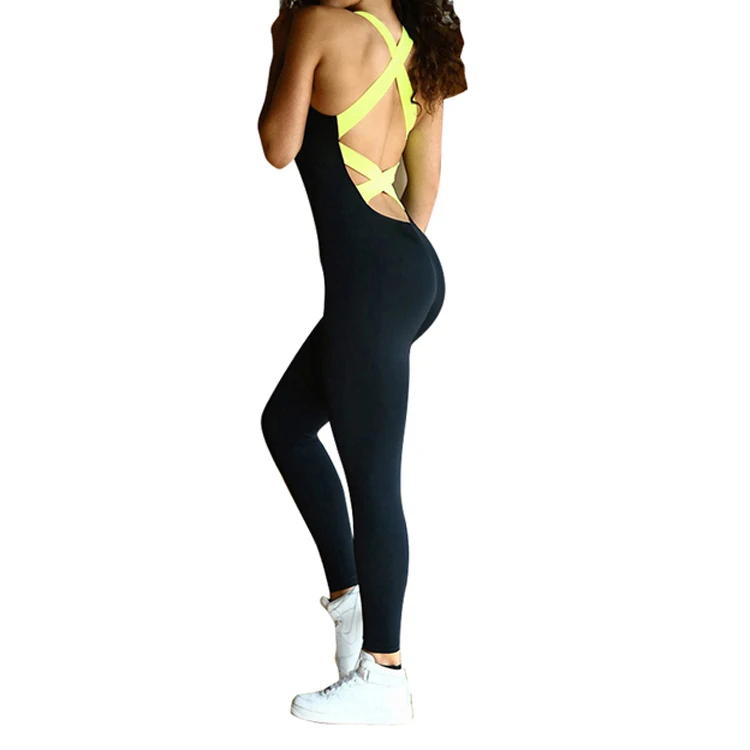 

Latest Design Workout Sport Cross Back Jumpsuit Women Yoga Leggings