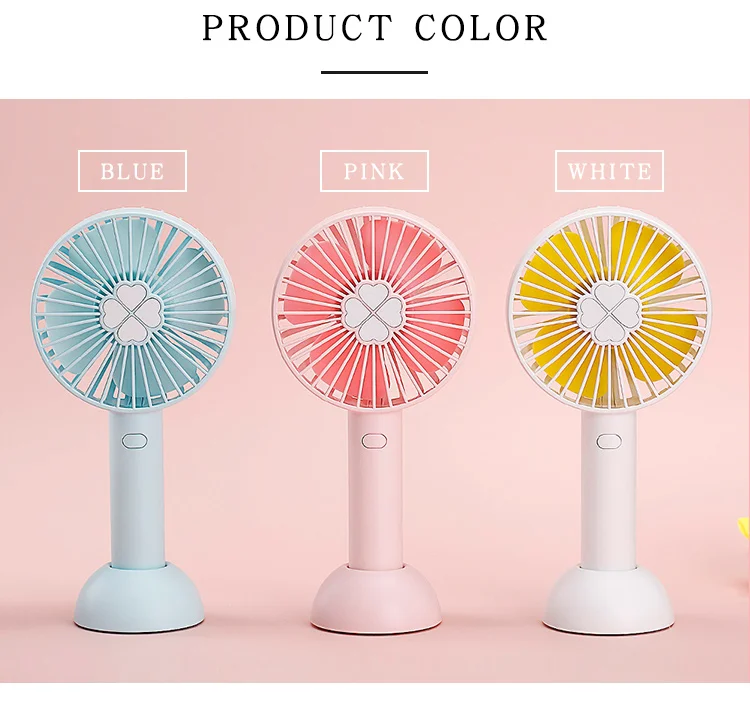 Clover handheld summer adjustable ventilator usb rechargeable desktop outdoor fan