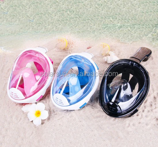 Free Sample Wholesale Custom 180 View Panoramic Diving Mask Snorkel Full Face with Anti-Fog Anti-Leak Snorkeling Design