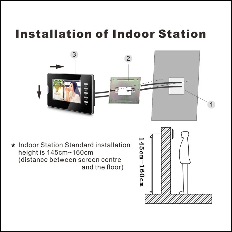 2019Video Door Phone for villa outdoor intercom night vision 7inch indoor monitor waterproof doorbell camera 1v1 intercom system