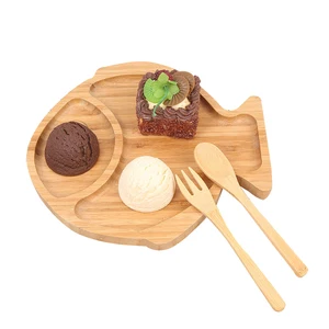Image of Baby feeding wooden spill proof stay put suction bowl set baby bamboo suction divided plate
