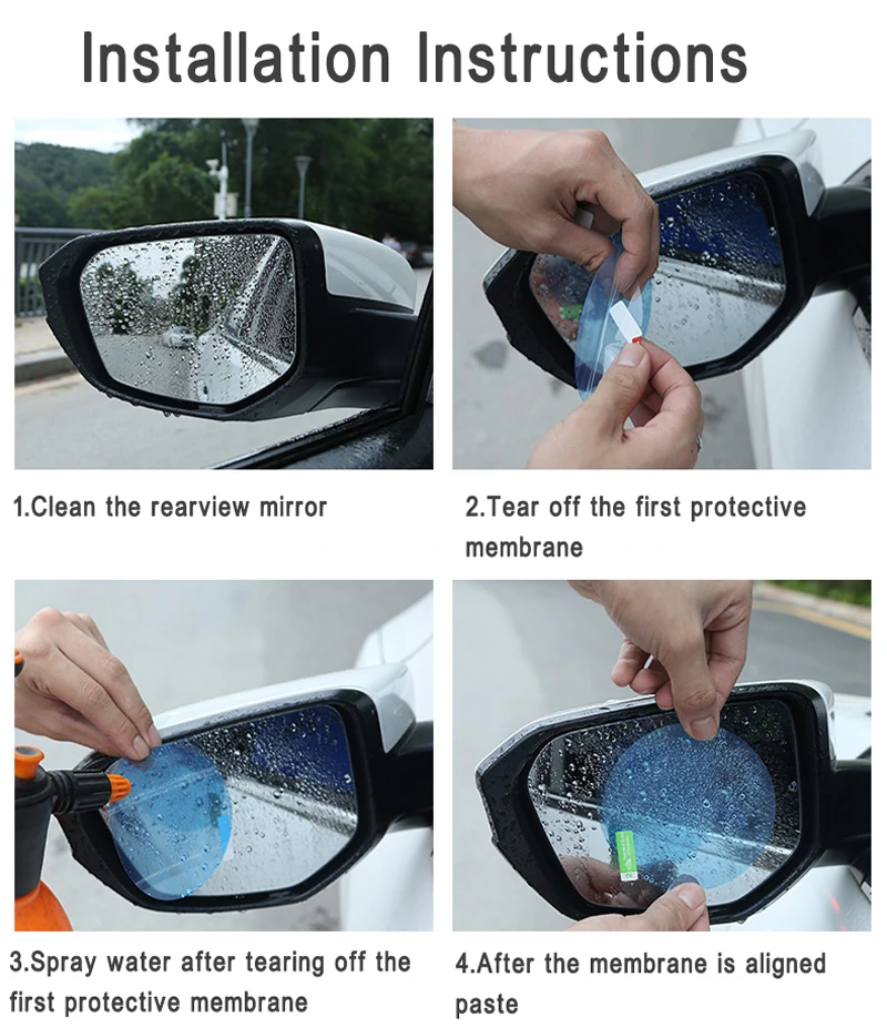 2018 New Car Side Rearview Mirror Waterproof Membrane Anti-fog Film Sticker