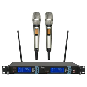 KU-3037 KEBIT best quality wireless microphone with Dual channel professional microphone