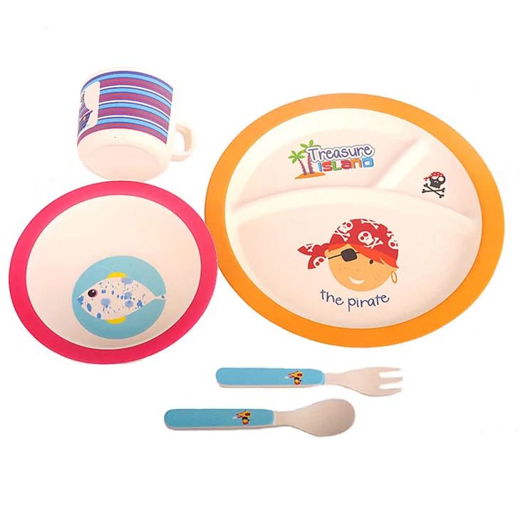5pc Dinnerware Sets 100 Biodegradable Bamboo Fiber Children Dinnerware Set For Kids Buy