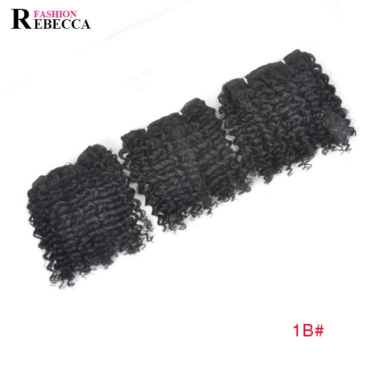 

Cheap 100% 3pcs kinky curl synthetic hair extensions Rebecca Fashion