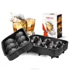 Customized Labels Ice Cube mold 6 cavity silicone ice cube tray,sphere shape silicone ice mold