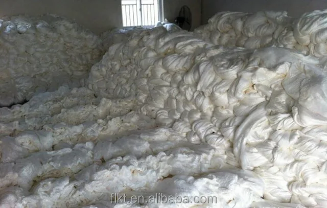 
100% real natural mulberry silk fiber A grade long fiber silk laps 