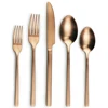 black cutlery, rose gold matte flatware, copper cutlery