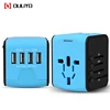Universal International Travel Power Adapter W/Smart High Speed 3.4A 4xUSB Wall Charger