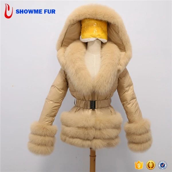 

2018 New No Elastic Short Beige Style Women Puffer Coat On Sale, N/a