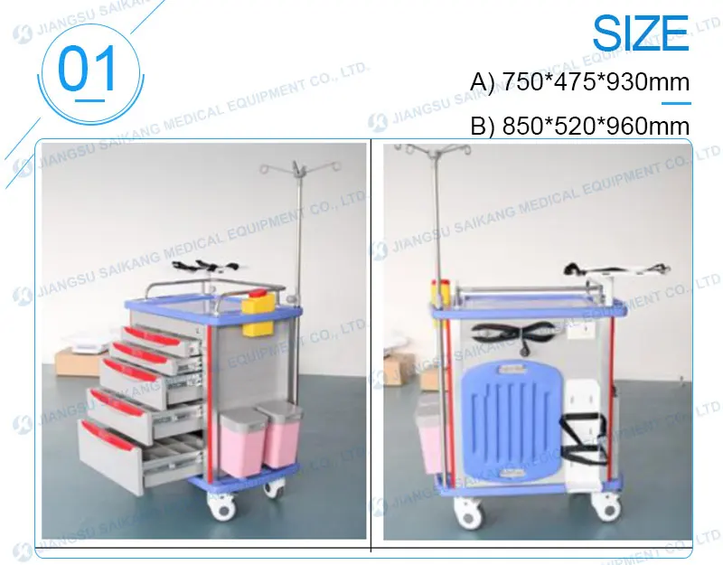 Skr054et Emergency Utility Drugs Trolley Manufacturer Buy Emergency