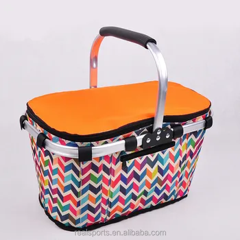 picnic basket with insulated cooler