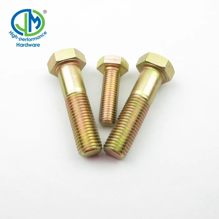 
Sample Inch yellow zinc Plated carbon steel J429 grade 2 5 8 Hex bolts cap screw 
