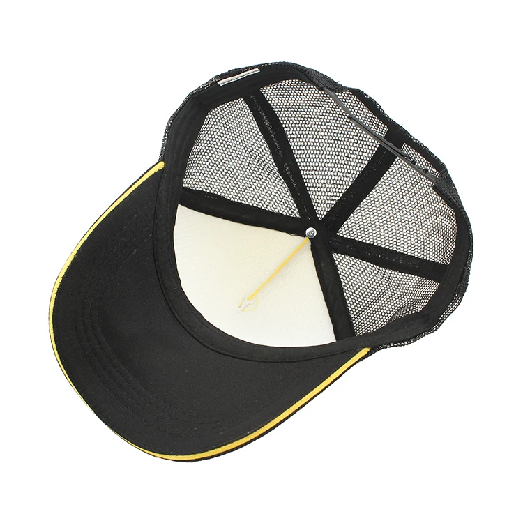 Promotional Blank Yellow Cotton Trucker Mesh Hat And Cap With Custom ...