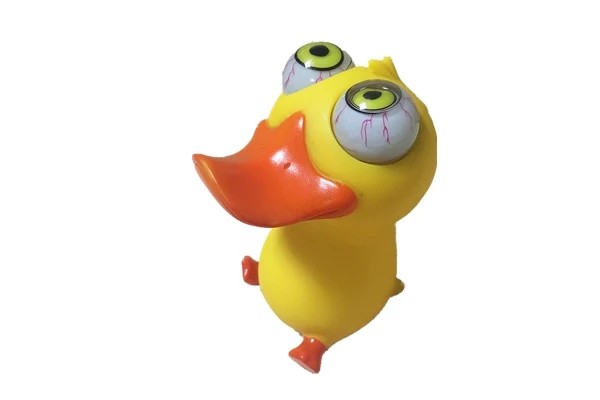 Dongguan Rubber Yellow Eyes Pop Out Stress Squeeze Duck For Kids - Buy ...