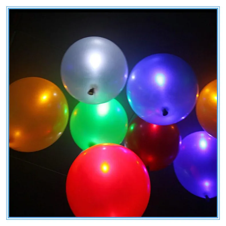 Flashing Led Light Up Balloons With Helium Blink Night Led Balloon For
