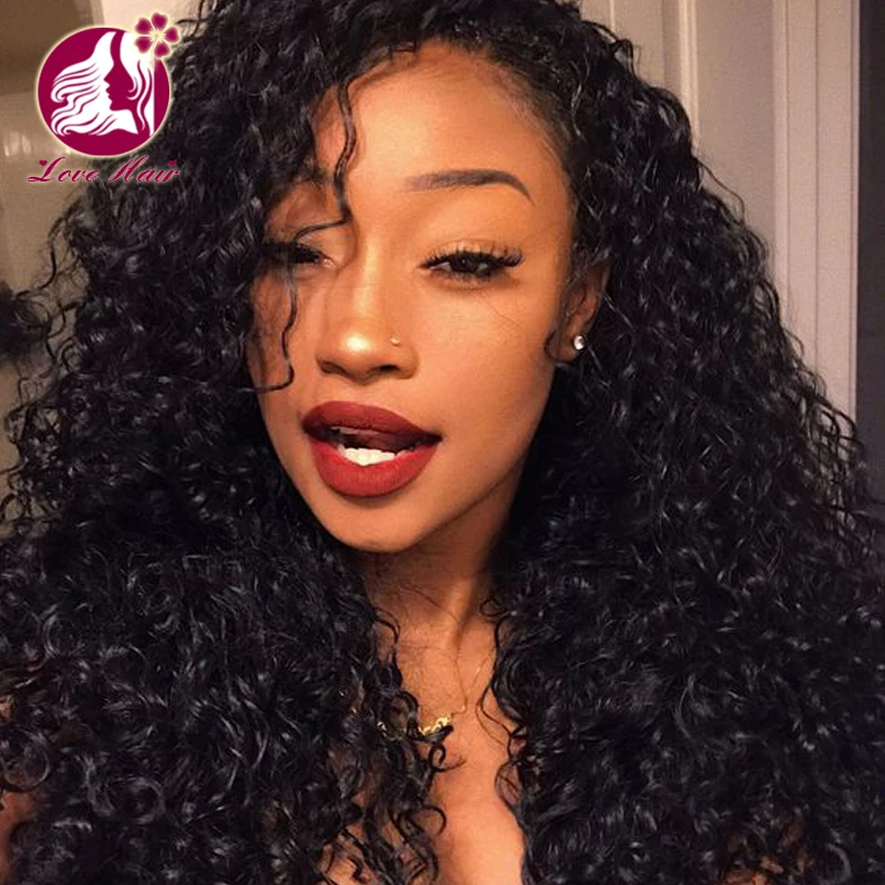 

150% density curly brazilian human hair lace front wigs elastic band glueless full lace wig with baby hair, N/a