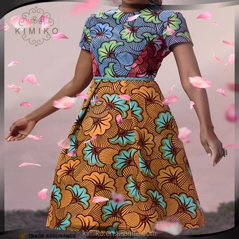 Trendy Desain Afrika Gaun  Panjang  Afrika Print Dress Gaun  