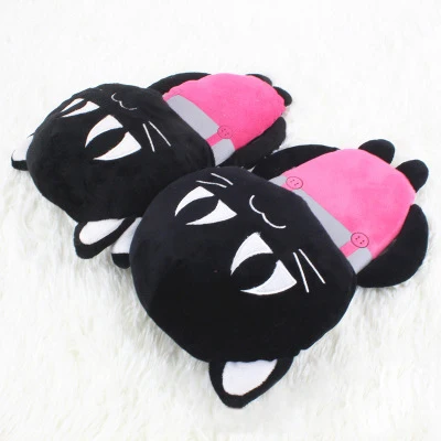 

Cartoon personality home bedroom non-slip female plush cotton slippers, As picture