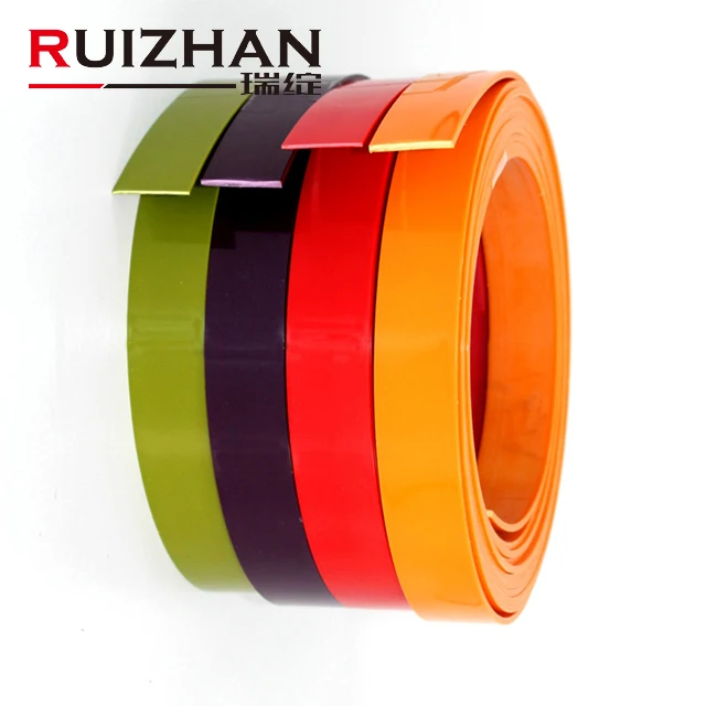 
Ruizhan 0.4Mm- 2Mm Thickness Pvc Decorative Plastic Desk Wood Furniture Edge Banding Trim Tape For Cabinet 