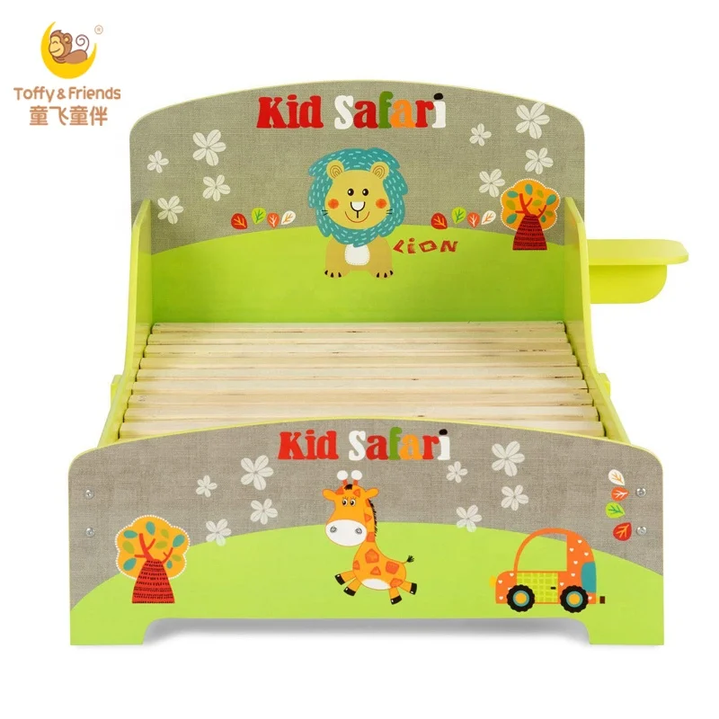 
Toffy & Friends BSCI Wooden Kids Toddler Bed in safari design 