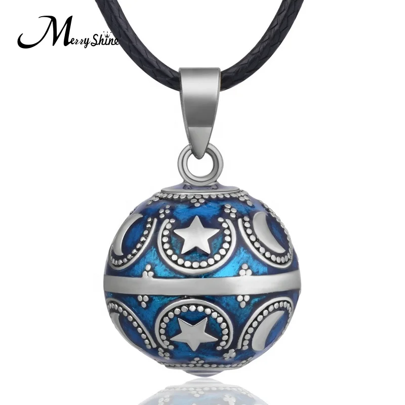 

Hot Sale Black Chime Ball Necklace with Bear Footprint for Pregnant Woman ,Baby Chimes ball Musical Bola N14NB171, Mixed colors&single color&different color available