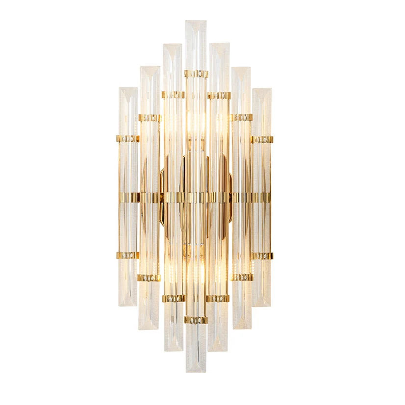 
Postmodern Crystal Stainless Steel Wall lamp Wall Light Wall Sconce For Foyer Bedroom Corridor 