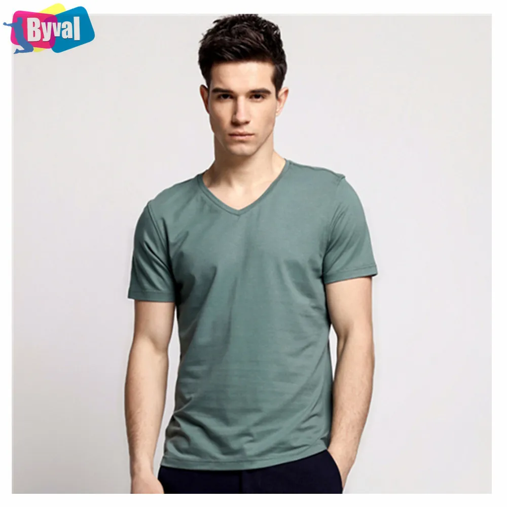 
Mens V Neck T Shirt 100% Bamboo Fabric Tshirts Blank T-shirt Wholesale Custom Logo Clothing China Supplier 