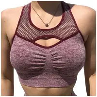 

2 Pieces Sports Suit For Women Fitness Seamless Sports Bra High Waist Tummy Control Gym Leggings Hollow Out Yoga Sets