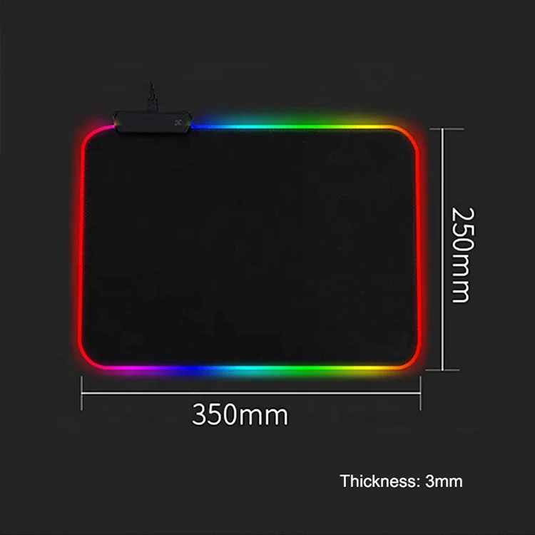 

Prime quality RGB led natural rubber micro-textured cloth RGB mouse pad