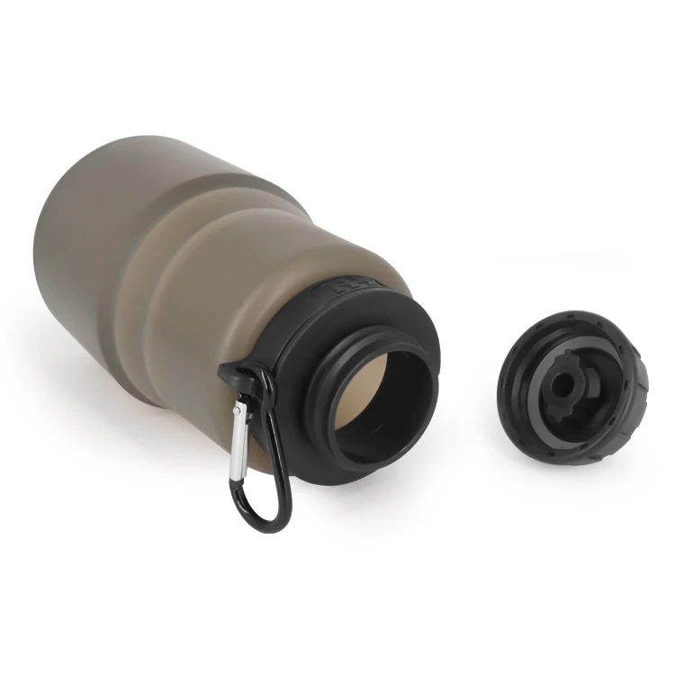 
Wholesale Collapsible Silicone Water Bottle Portable Sport Silicone Water Bottle 480ml 