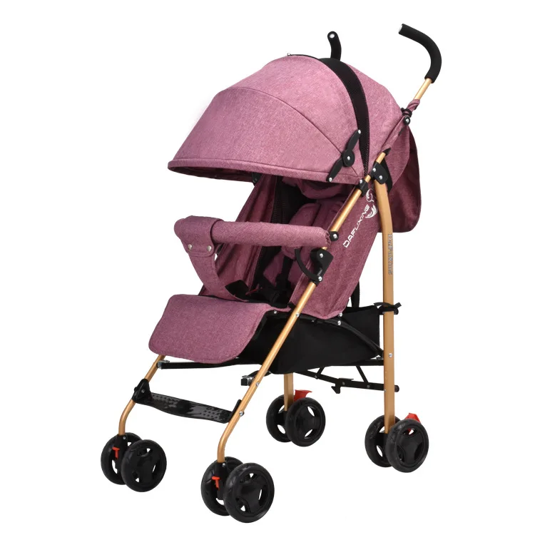 

Baby Four Wheels Stroller Ultra-light Portable umbrella Stroller Can Sit Lie Down Child Shockproof anti-collapse cotton mat