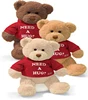 Boyfriend Need a Hug Teddy Bear wears a removable Red Hoodie with the message 'Need a Hug' embroidered
