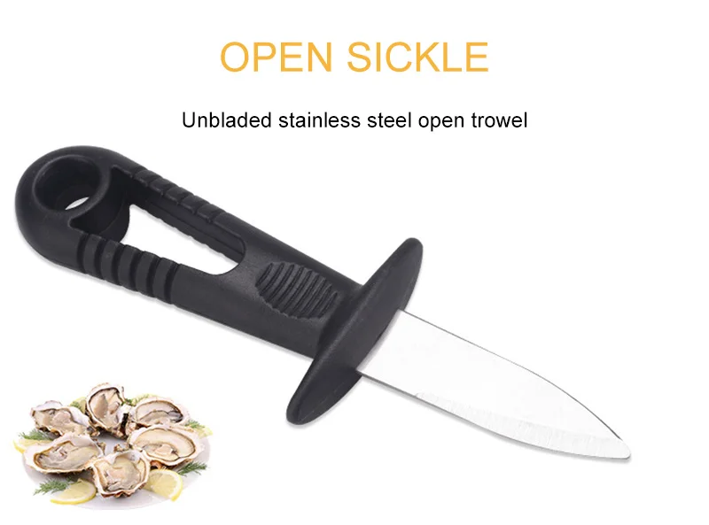 Oyster Knife With Guard Scallops Opener For Seafood Shell Opening Multi Use Pry Knives Open