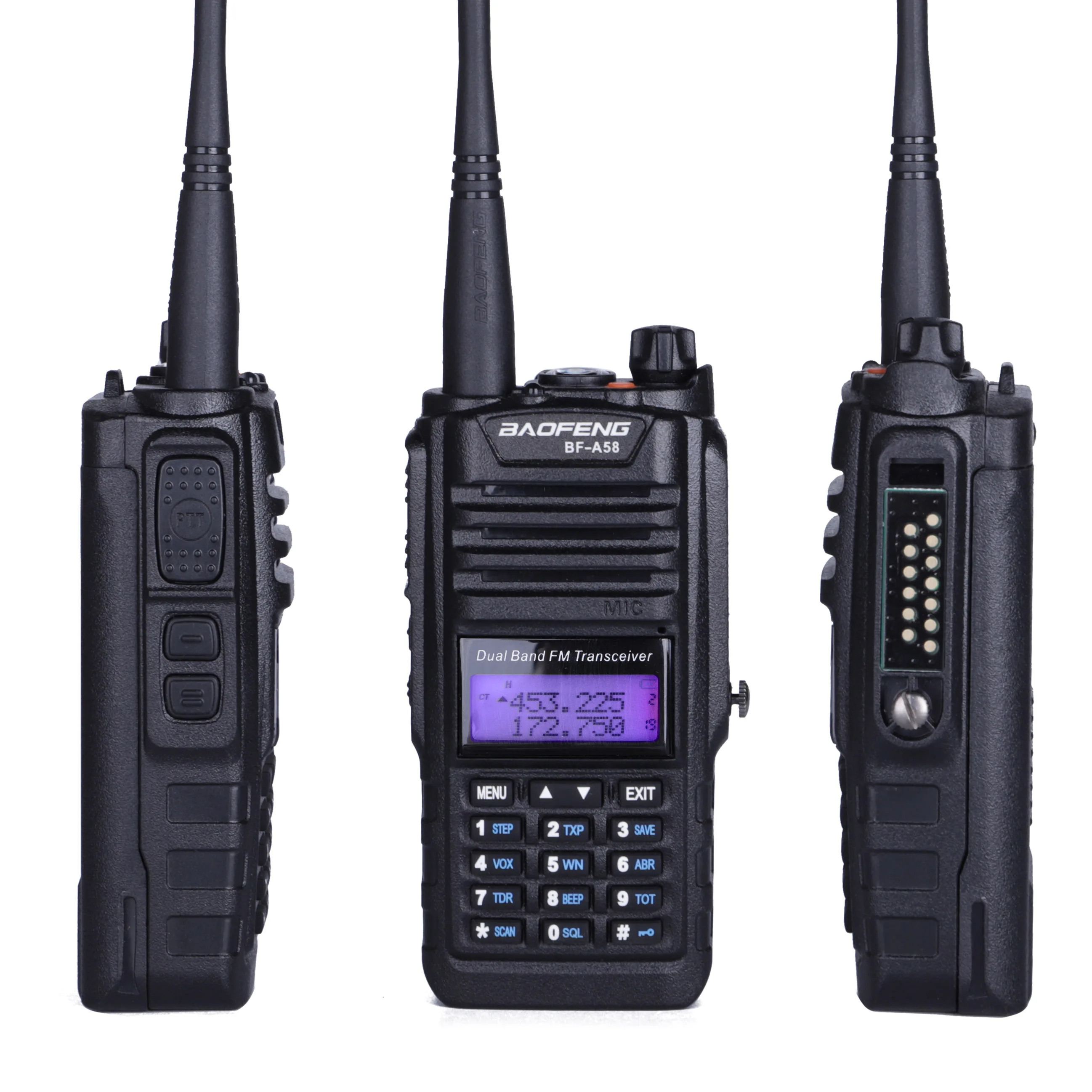 

New Coming Baofeng BF-A58 Handy Walkie Talkie Talky Waterproof Dual Band Walkie Talkie,BF-A58 Wholesale from China, Black walkie talkie headset