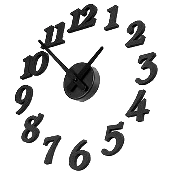 

drop shipping Creative DIY Adhesive Figure Wall Clock for Home Decoration Cheap Gift promotional wall clock, Black;orange;white