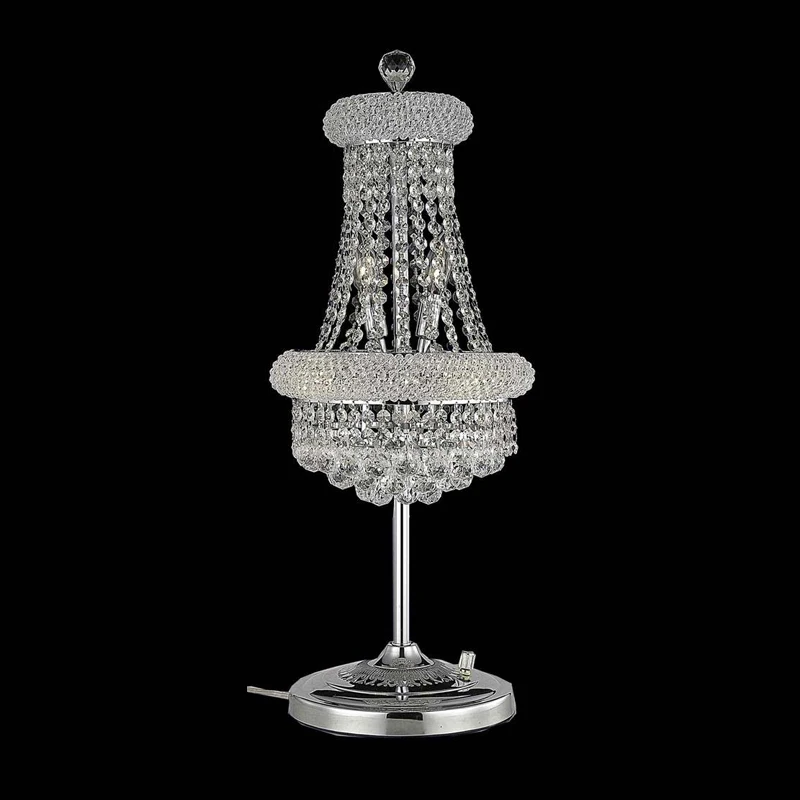 Chrome chinese best k9 crystal Empire style table lamp