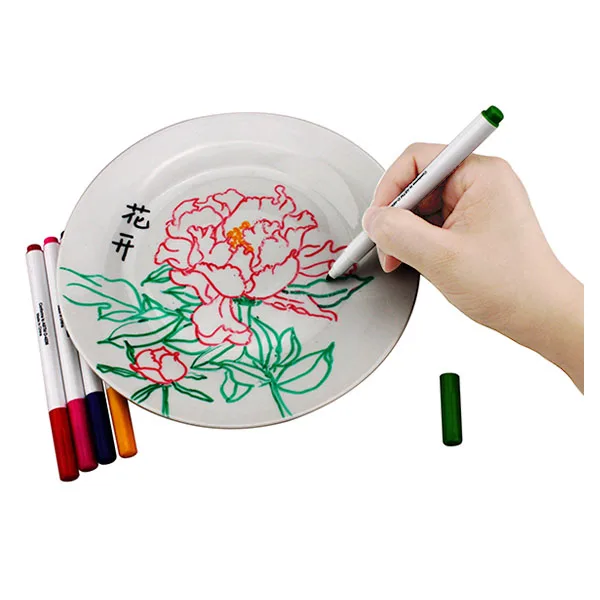 Multicolor High Temperature Oven Baked Ceramic Marker Pen Set