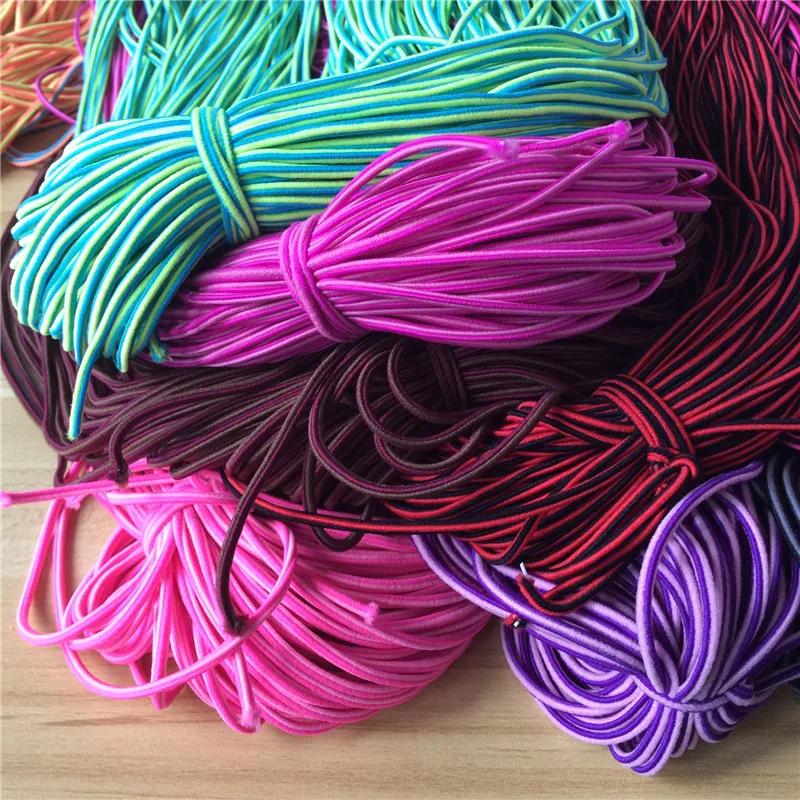 Guangzhou Factory Stock Supply 24 Solid Colors Hair Tie Bungee Cord