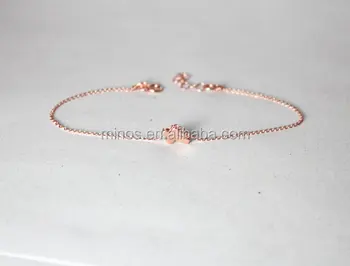 Rose Gold Cross Bracelet First Communion Gift Jewelry Thin Chain Rose Gold Cross Bracelet First Communion Gift Jewelry Thin Chain