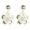 European and American multi-layer alloy resin flowers super fairy flower earrings lovely girl heart temperament earrings