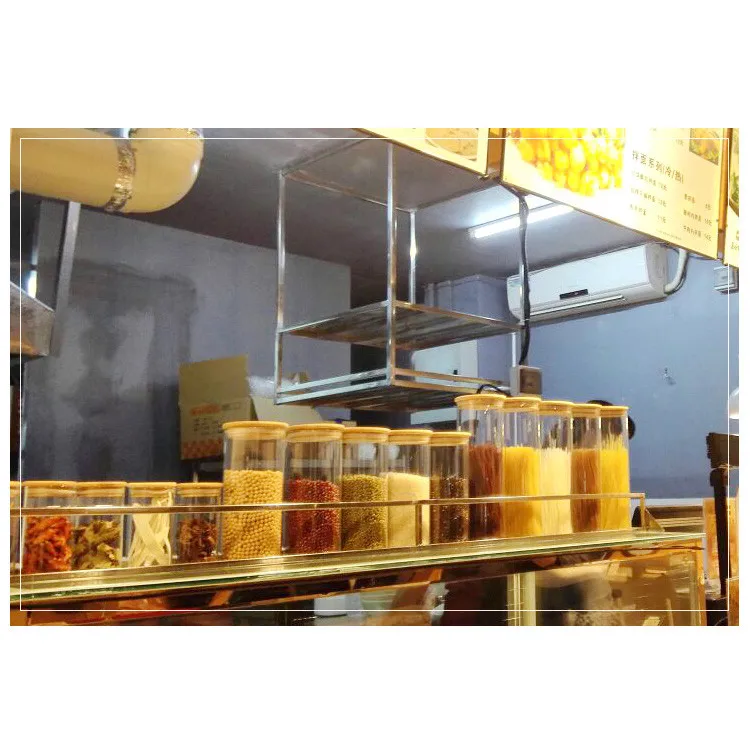 

Original and Newly Design Round Glass Storage Jars Bottles Food With Bamboo Lid, Transparent color / clear color